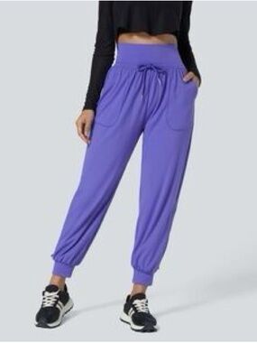 HALARA Lavender High-Waist Drawstring Joggers